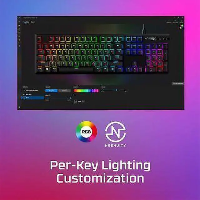 Alt view image 7 of 7 - HyperX Alloy Origins PBT HX Aqua - Mechanical Gaming Keyboard