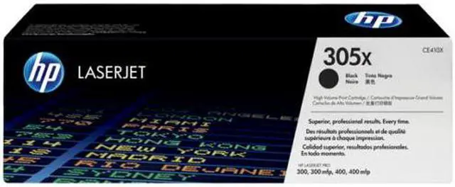 Main image of HP 305X High Yield Black Original LaserJet Toner Cartridge, ~4,000 pages, CE410X
