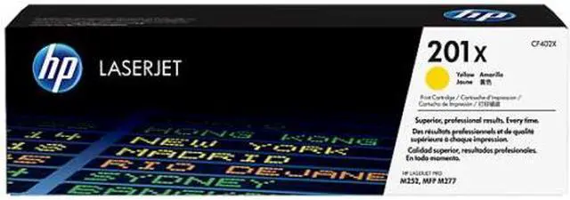 Main image of HP 201X High Yield Yellow Original LaserJet Toner Cartridge, ~2,300 pages,