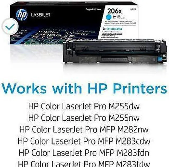 Alt view image 3 of 7 - HP 206X High Yield Cyan Original LaserJet Toner Cartridge, ~2,450 pages, W2111X