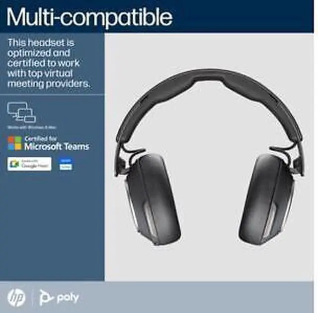 Alt view image 7 of 7 - Poly Voyager Surround 80 UC Microsoft Teams Certified USB-C Headset +USB-C/A
