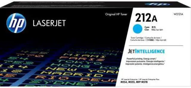 Main image of HP 212A Cyan Original LaserJet Toner Cartridge, ~4,500 pages, W2121A