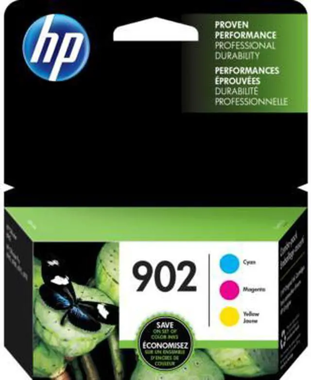 Main image of HP 902 3-pack Cyan/Magenta/Yellow Original Ink Cartridges, Per cartridge: ~315