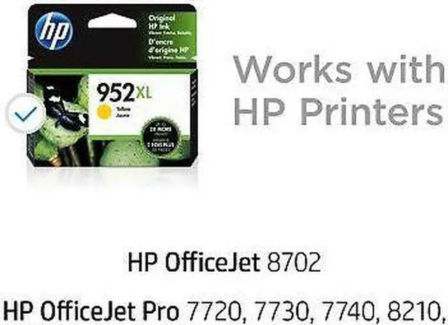 Alt view image 5 of 7 - HP 952XL High Yield Yellow Original Ink Cartridge, ~1,450 pages, L0S67AN#140