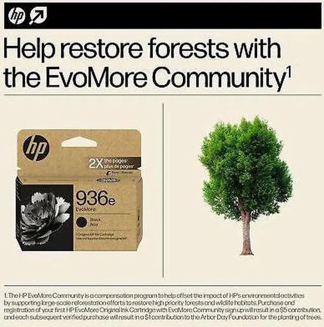 Alt view image 6 of 7 - HP 936e EvoMore Black Original Ink Cartridge, 2,500 pages, 4S6V6LN