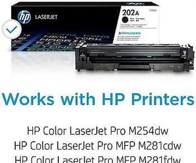Alt view image 3 of 7 - HP 202A Black Original LaserJet Toner Cartridge, ~1,400 pages, CF500A