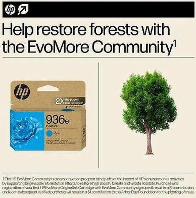 Alt view image 4 of 7 - HP 936e EvoMore Cyan Original Ink Cartridge, 1,650 pages, 4S6V3LN