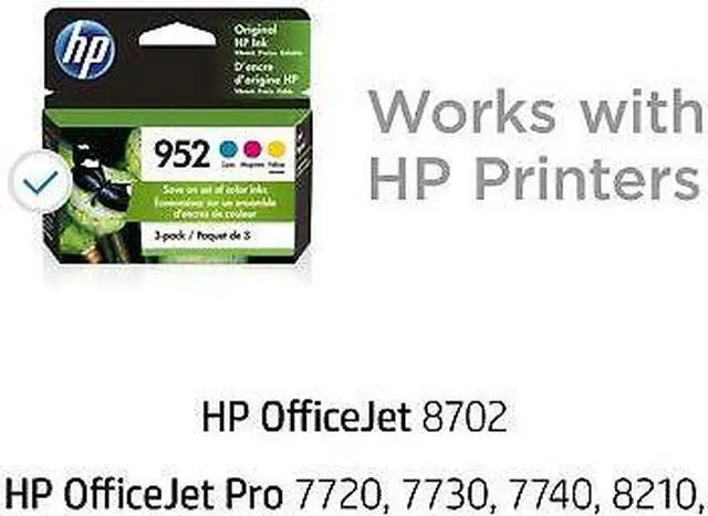 Alt view image 3 of 7 - HP 952 Black Original Ink Cartridge, ~900 pages, F6U15AN#140