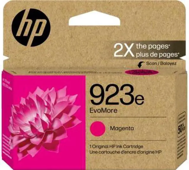 Main image of HP 923e EvoMore Magenta Original Ink Cartridge, 800 pages, 4K0T5LN