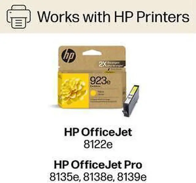 Alt view image 4 of 7 - HP 923e EvoMore Yellow Original Ink Cartridge, 800 pages, 4K0T6LN