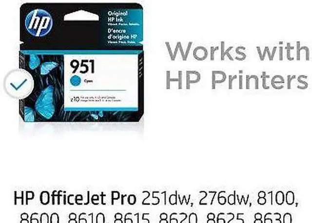 Alt view image 5 of 7 - HP 951 Cyan Original Ink Cartridge, ~700 pages, CN050AN#140