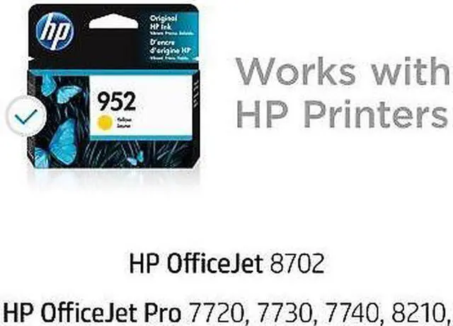 Alt view image 6 of 7 - HP 952 Yellow Original Ink Cartridge, ~630 pages, L0S55AN#140