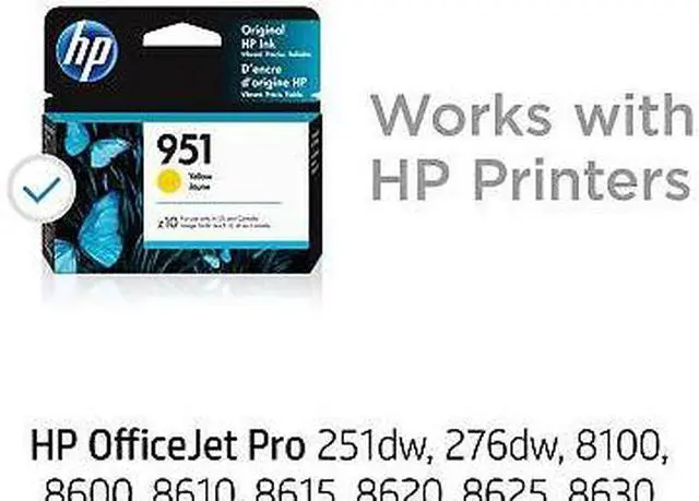 Alt view image 5 of 7 - HP 951 Yellow Original Ink Cartridge, ~700 pages, CN052AN#140