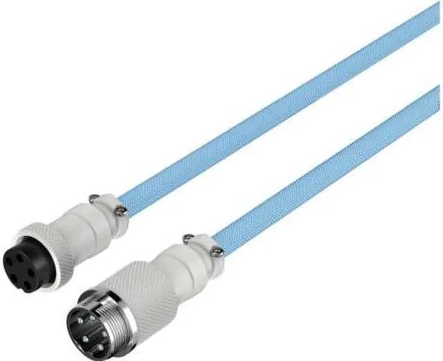 Alt view image 2 of 7 - HyperX USB-C Coiled Cable Light Blue-White