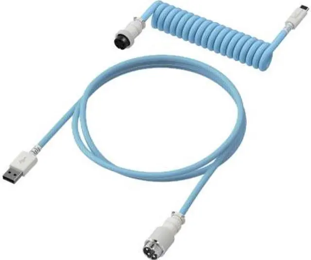 Alt view image 3 of 7 - HyperX USB-C Coiled Cable Light Blue-White