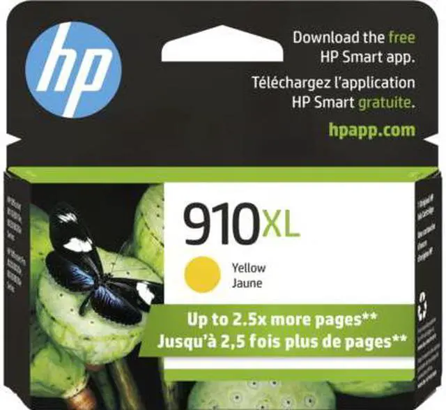 Main image of HP 910XL High Yield Yellow Original Ink Cartridge, ~825 pages, 3YL64AN#140