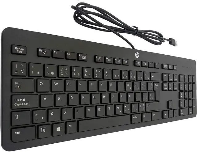 Alt view image 3 of 5 - Lot of 5 HP Keyboard Business Black Slim USB Windows P/N 803181-001 (AMX)