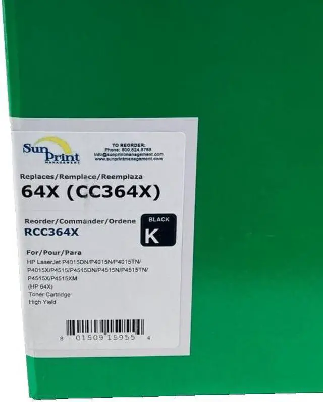 Alt view image 5 of 5 - Generic HP LaserJet 64X High Yield Black Toner Cartridge RCC364X (BD)