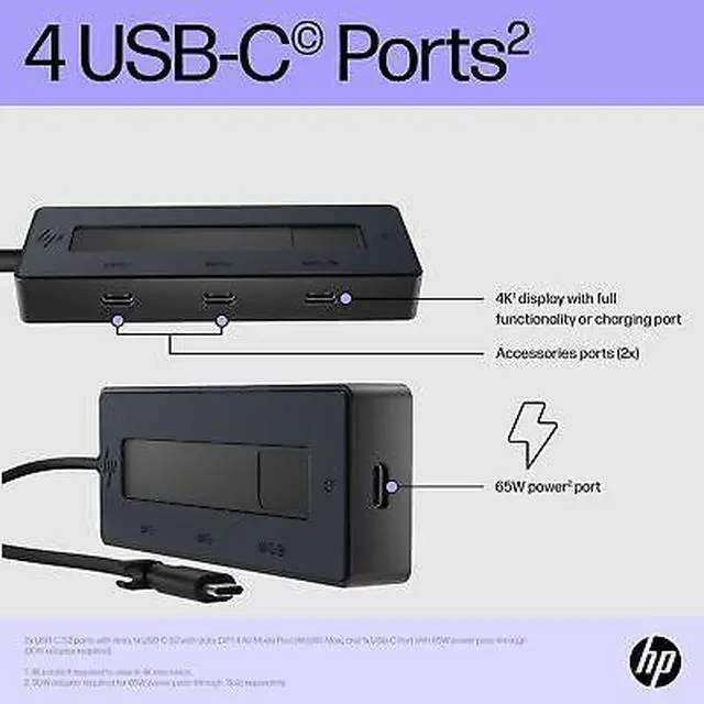 Alt view image 7 of 7 - HP 4K USB-C Multiport Hub
