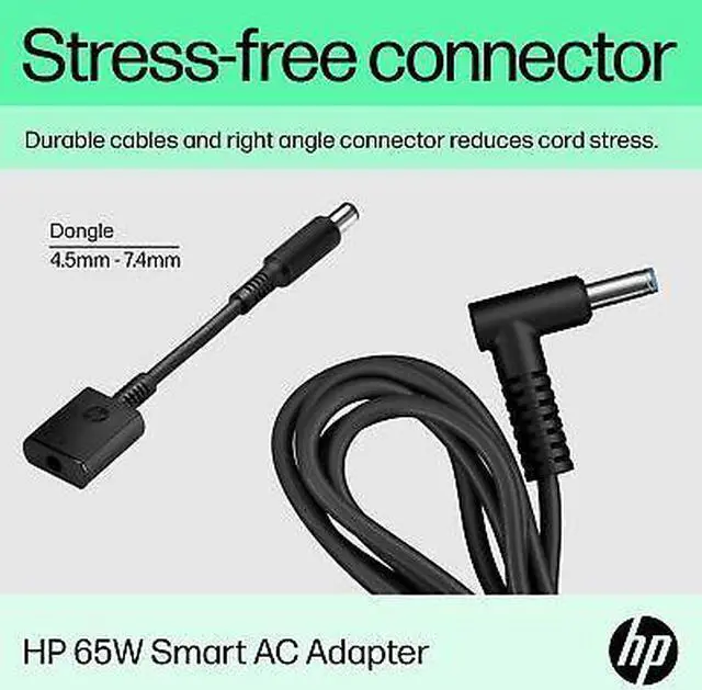 Alt view image 7 of 7 - HP 65W Smart AC Adapter