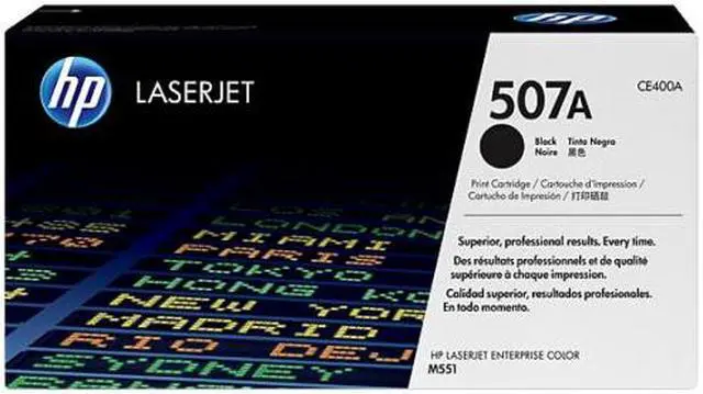 Main image of HP 507A Black Original LaserJet Toner Cartridge, ~5,500 pages, CE400A