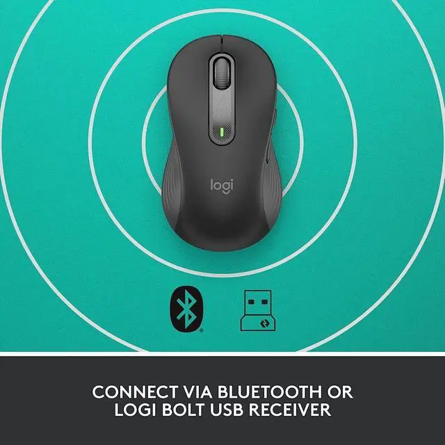 Alt view image 7 of 7 - Logitech Signature M650 L Left Wireless Mouse For Left Hand 910-006234 Graphite