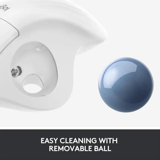 Alt view image 5 of 7 - Logitech Ergo M575 Wireless Trackball Mouse for Business Ergonomic Design White