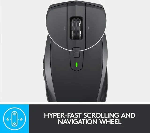 Alt view image 3 of 7 - logitech - MX Anywhere 2S Wireless Laser Mouse - Black 910-005748 NEW