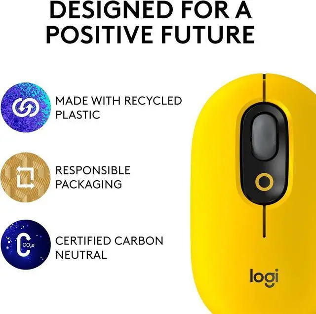 Alt view image 5 of 7 - Logitech POP Mouse, Wireless optical Mouse with Customizable Emojis, SilentTouch
