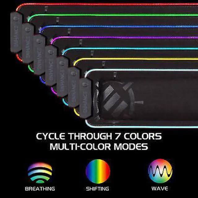 Alt view image 2 of 7 - LED Gaming Keyboard Wrist Rest Pad with Soft Memory Foam Padding by ENHANCE