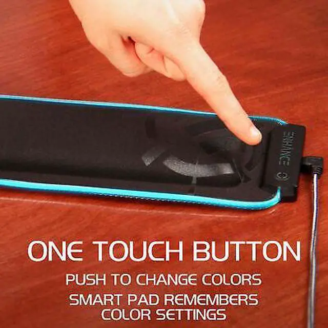 Alt view image 4 of 7 - LED Gaming Keyboard Wrist Rest Pad with Soft Memory Foam Padding by ENHANCE