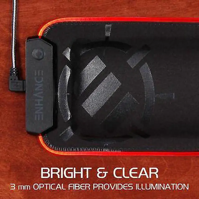 Alt view image 3 of 7 - LED Gaming Keyboard Wrist Rest Pad with Soft Memory Foam Padding by ENHANCE