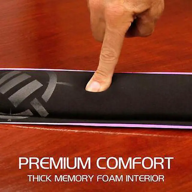 Alt view image 6 of 7 - LED Gaming Keyboard Wrist Rest Pad with Soft Memory Foam Padding by ENHANCE