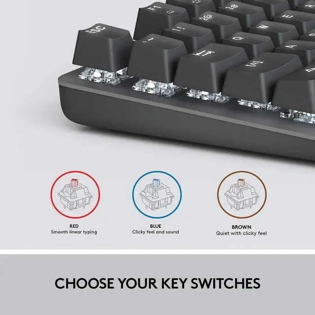 Alt view image 3 of 7 - Logitech K845 Mechanical Iluminated Keyboard corded aluminum mechanical keyboard