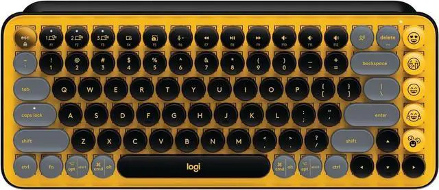 Main image of Logitech POP Keys Wireless Mechanical Keyboard w/ Customizable Emoji Keys YELLOW