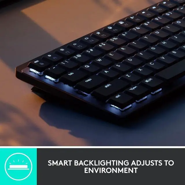 Alt view image 4 of 7 - Logitech MX Mechanical Mini Wireless Illuminated Keyboard Bluetooth Graphite
