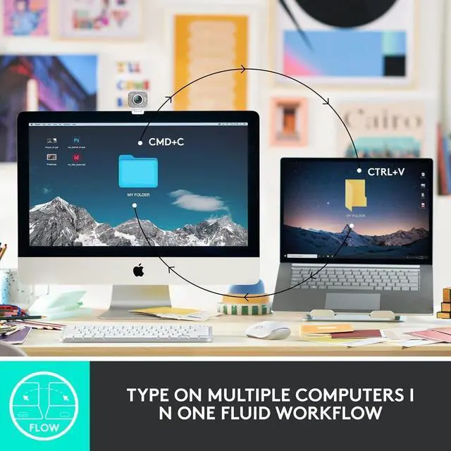 Alt view image 5 of 7 - Logitech MX Keys Mini Wireless Illuminated Keyboard for Business, Compact Gray