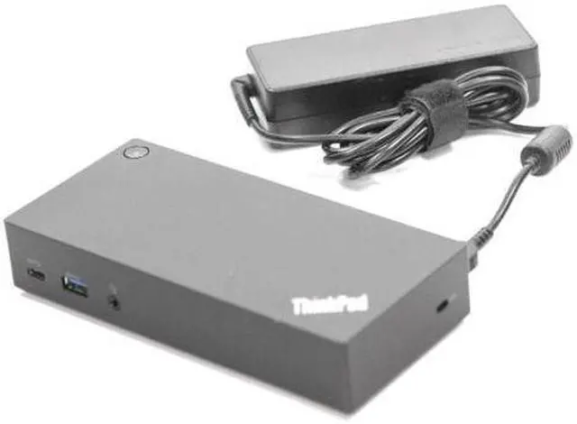 Alt view image 2 of 7 - Lenovo ThinkPad USB-C Dock 40A9 DK1633 SD20L36276 Laptop Docking Station w/ AC