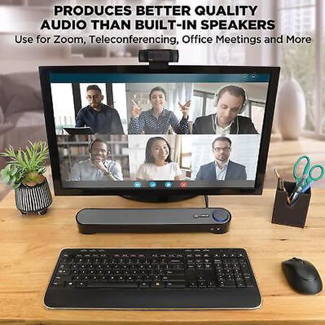 Alt view image 3 of 7 - GOgroove SonaVERSE UBR USB Powered Computer Sound Bar Speaker (Black)