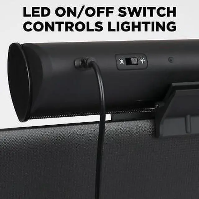 Alt view image 7 of 7 - LED Laptop Computer Speaker with Clip-On Portable Soundbar Design