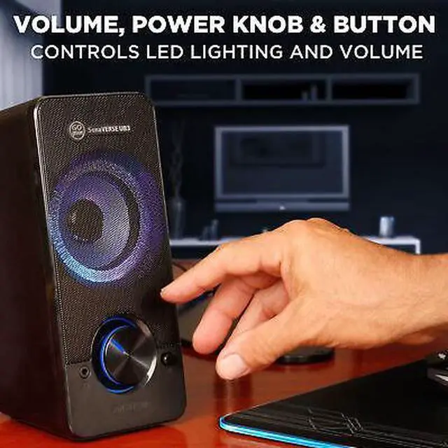 Alt view image 6 of 7 - LED Computer Speakers for Desktop and Laptop - USB Power with 2.5 In Drivers