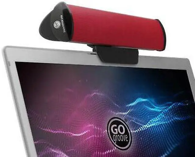 Main image of USB Laptop Speaker Bar with 2 High Excursion Drivers & Clip-On Design