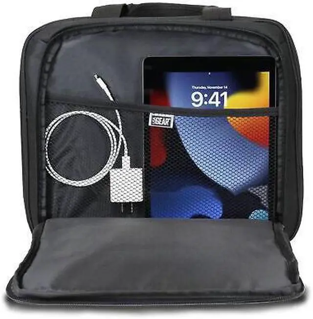 Alt view image 2 of 7 - Projector Case with Shoulder Strap, Extra Storage & Custom Dividers (Blue)