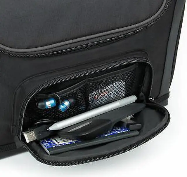 Alt view image 4 of 7 - USA GEAR Small Messenger Bag for Surface Pro 8, 7, 6, Surface Pro X (Black)