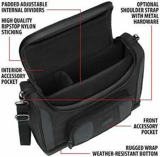 Alt view image 5 of 7 - USA GEAR Small Messenger Bag for Surface Pro 8, 7, 6, Surface Pro X (Black)
