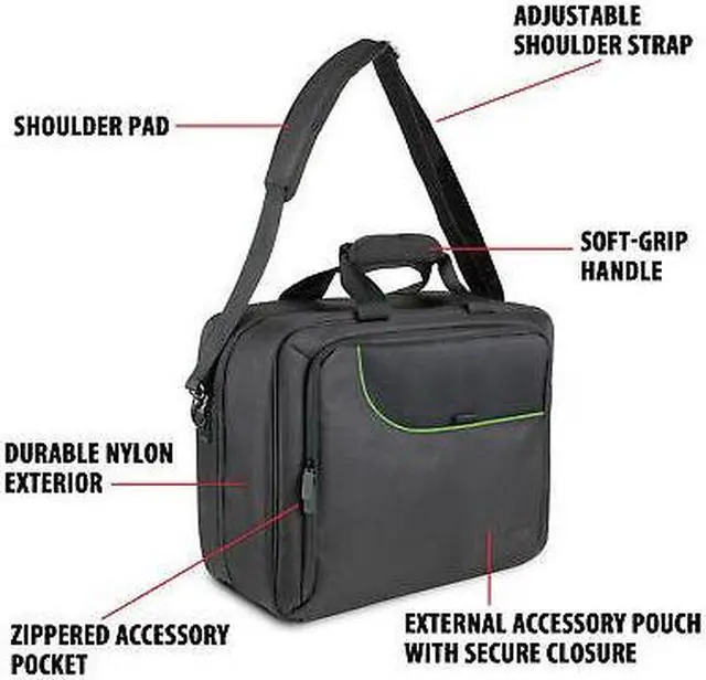 Alt view image 4 of 7 - Projector Case with Shoulder Strap, Extra Storage & Custom Dividers (Green)