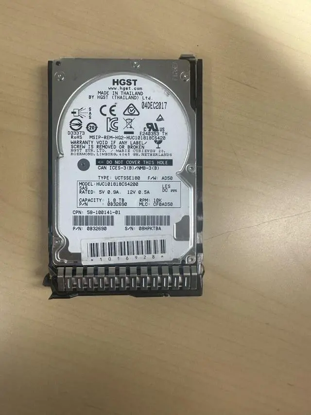Main image of (NOT FOR HOME PC!) 1.8TB 10K SAS 2.5" 12G Server Hard Drive Fits HP DL360 DL380 Gen8 G8 Gen9 G10