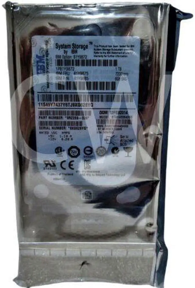 Main image of (NOT FOR HOME PC!) 81Y9875 81Y9872 81Y9885 IBM 1TB 7.2K RPM 6Gb/s 2.5" SAS SERVER HDD Hard Drive