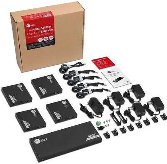 Alt view image 6 of 6 - SIIG 1x4 HDMI Splitter Over Cat6 Extender with Loopout, IR, ARC & RS-232 - OEM