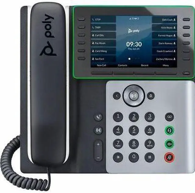 Alt view image 5 of 6 - Poly Edge E500 IP Phone - Corded - Corded - Desktop, Wall Mountable - Black - OEM